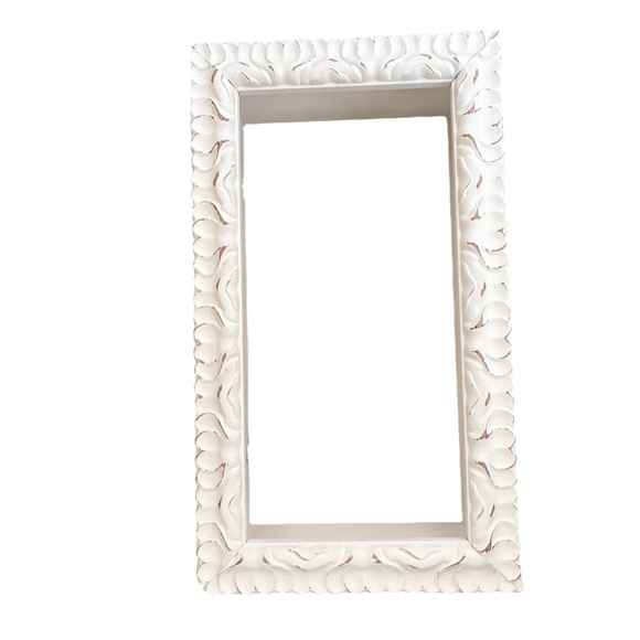 Hobby Lobby White Distressed Ornate Wood Composite Box Wall Frame Shelf - Picture 4 of 16